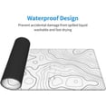 thumbnail image 4 of Topographic Map Gaming Mouse Pad Desk Mat XL 31.5×11.8 Inch White Lines Contour Geographic Extended Mousepad 30X80cm with Non-Slip Rubber Base Stitched Edge Large Desk Pad for Gamer Office Home Work, 4 of 6