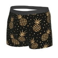 thumbnail image 2 of Fotbe Gold Glitter Pineapples Men’s Total Support Pouch Boxer Briefs, X-Temp Cooling, Moisture-Wicking Underwear, Regular, Long-leg and Trunk-X-Large, 2 of 9