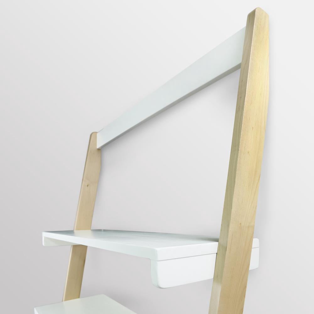 Freestanding Ladder Desk with Drawer, Solid American Maple Frame