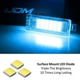 thumbnail image 4 of One Ice Blue Full LED Cargo Area Light Assembly For Ford Mustang Fusion Escape Focus, Powered by 18-SMD LED Diodes, Replace Both OEM LED or Incandescent Trunk Lamp, 4 of 9