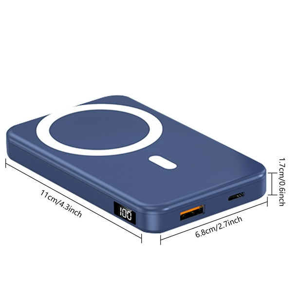 10000mah 15w Magnetic Wireless Fast Charges Power Bank Mobile Phone External Battery for Magsafe Two way Fast Charging Back Clip