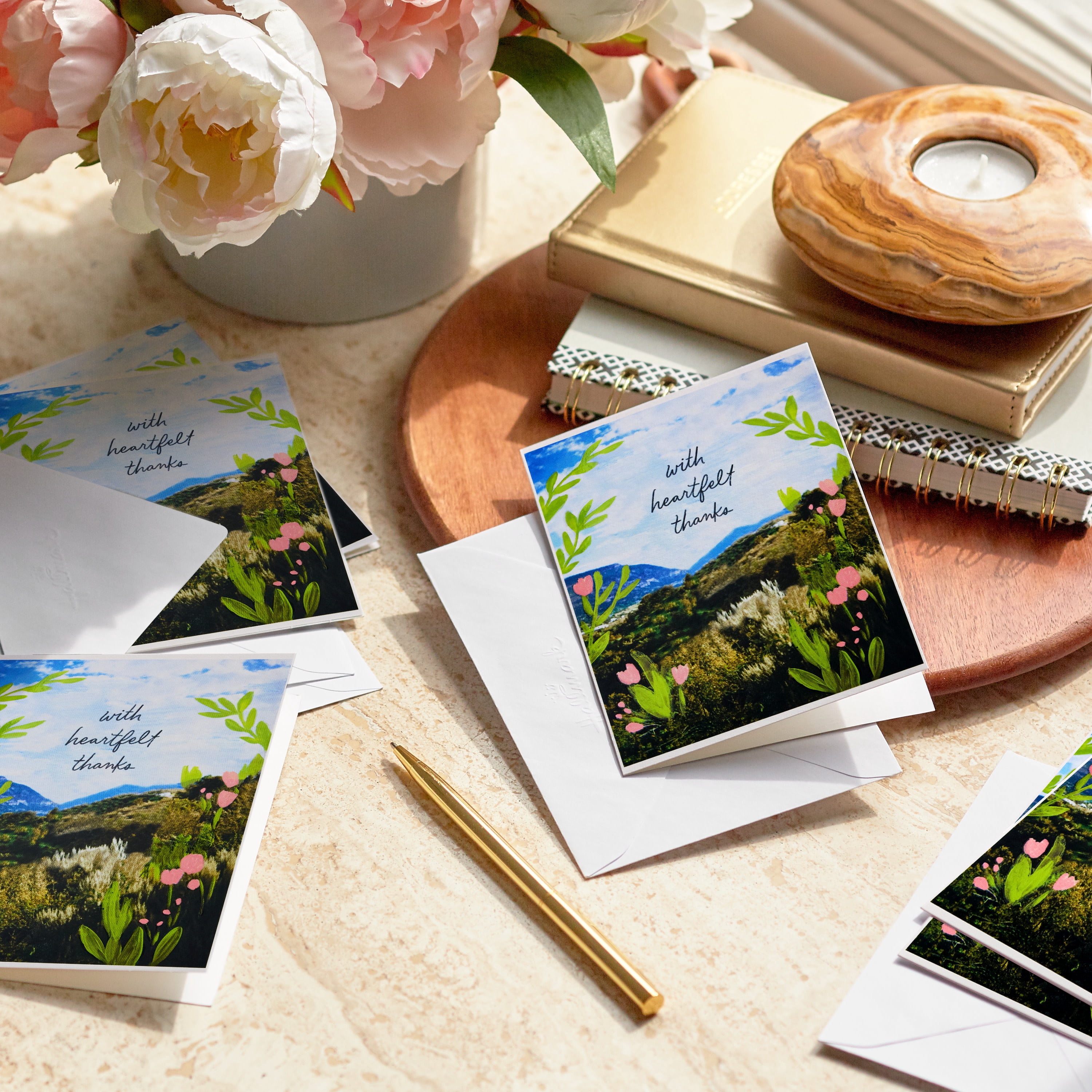 Hallmark Blank Thank You Notes (Mountain Landscape), Pack of 10