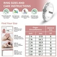 thumbnail image 5 of Spinner Ring for Women - Spinning  Anxiety Ring for Men - Wedding Band 925 Sterling Silver Platinum Plated Fleur De Lis Aesthetic Jewelry Stress Relief Women Size 10  Christmas Gifts, 5 of 10