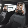 thumbnail image 2 of Uemuo Cat Holding Mugshot Sign Printed 2 PCS Car All-Inclusive Headrest Cover, Headrest Protector, Soft Elastic Breathable Seat Headrest Anti-Dirty Cover Headrest Cover Protector, 2 of 6