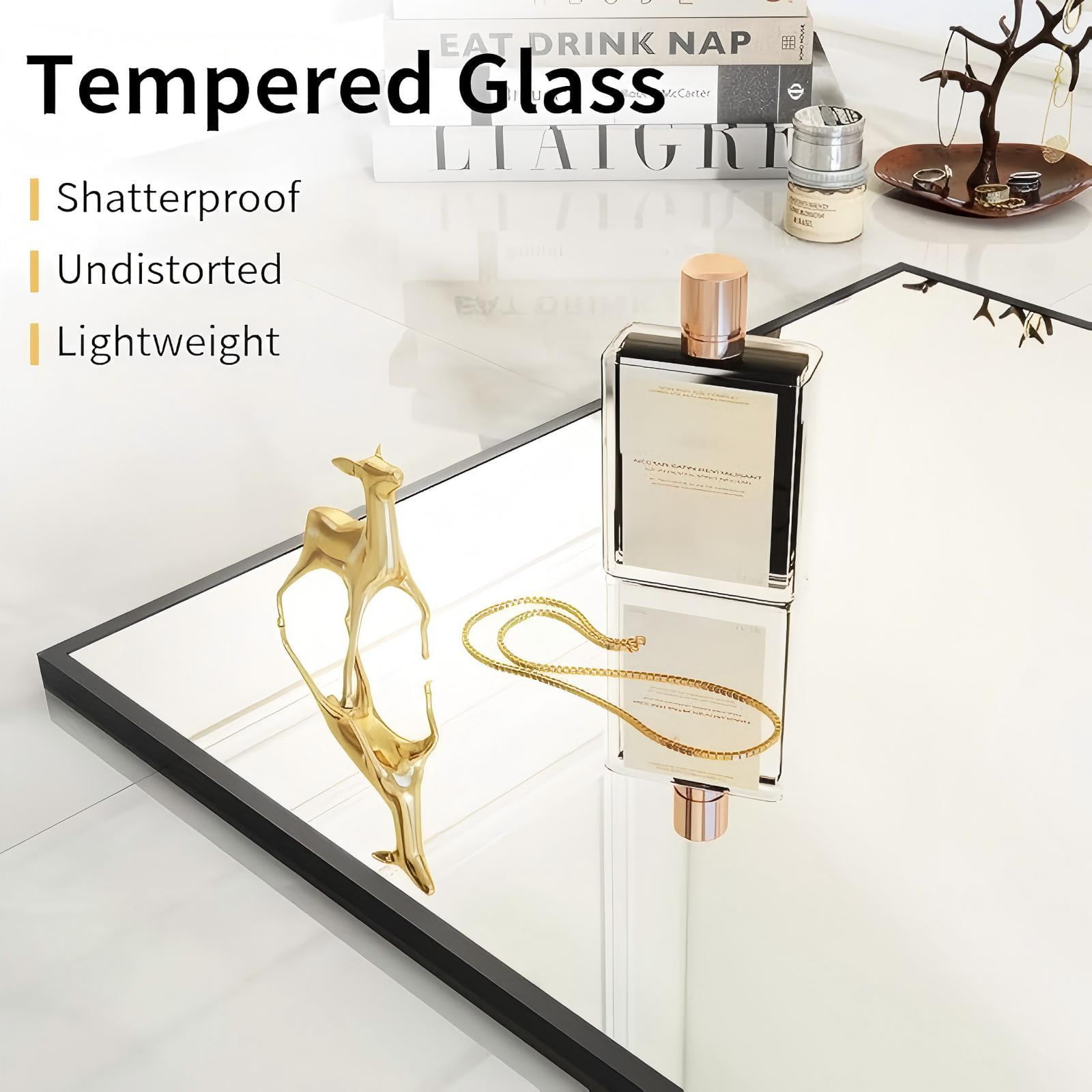 Mirrasia 71" x 30" Full Length Mirror Floor Mirror with Aluminum Frame Freestanding, Black