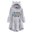 thumbnail image 1 of Abrigo de Invierno de Navidad Para Mujer Tops de Felpa Botones de Impresión Casual Abrigo de Felpa Con Capucha de Manga Larga Odeerbi  ODB191692, 1 of 5