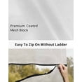 thumbnail image 6 of 4th of July RV Awning Sun Shade Screen 9'X7' American Star Flag Mesh Sunscreen Red White Stripe Awning Shade Screen with Zipper UV Blocker Completed Kits for RV Motorhome Camper Travel, 6 of 7