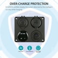 thumbnail image 4 of 4 in 1 Charger Socket Panel,12V 3.1A Dual USB Charger Socket Power Outlet & LED Voltmeter & Cigarette Lighter Socket & LED Lighted ON Off Rocker Toggle Switch for Car Marine Boat RV Truck, 4 of 7