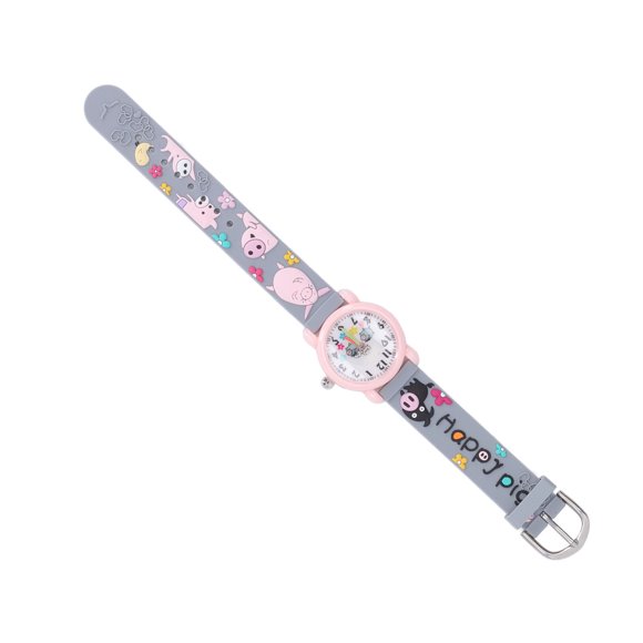 Waterproof Watches Toy, Clear Scale Cute Appearance 3D Cartoon Watch Toys With 3 To 8 Years Old Boy For School Grey