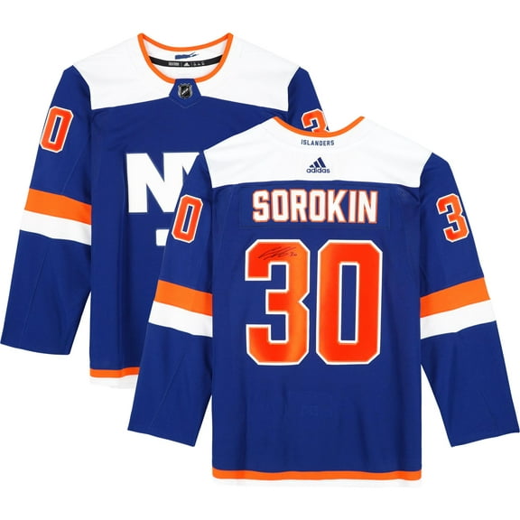 Ilya Sorokin New York Islanders Autographed Blue Alternate Adidas Authentic Jersey - Fanatics Authentic Certified