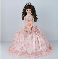 Porcelain Quinceañera Umbrella Doll in Blush (Quince Años) Centerpiece & Decoration
