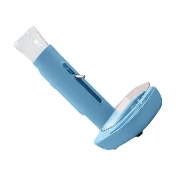 Methold Dispensador de agua para perros, boca no húmeda, automático, de plástico, Universal, móvil, Vertical, hervidor de alimentación, Suministros de alimentación y agua para mascotas Azul 680ml