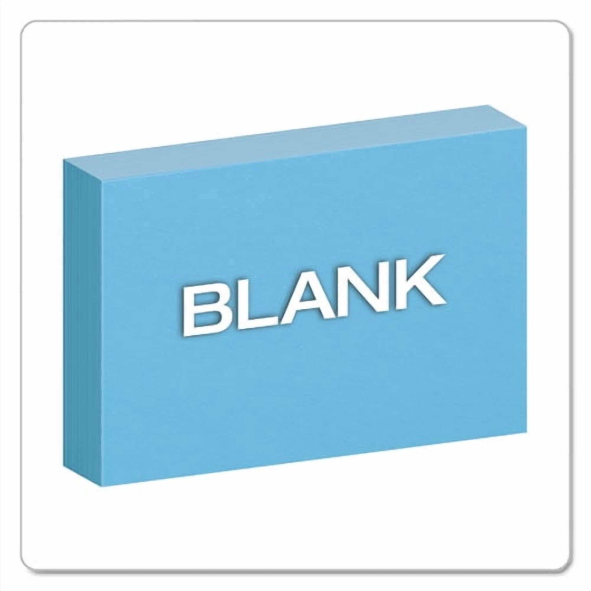 Unruled Index Cards, 4 X 6, Blue, 100/pack | Bundle of 10 Packs