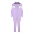 thumbnail image 4 of qolati Women's Two Piece Outfits Casual Long Sleeve Zipper Sweatshirts Jackets Tracksuit Casual Color Block Print Sweatsuit Workout Set with Pockets, 4 of 7