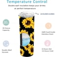 thumbnail image 5 of HQWHBU Sunflower Skinny Tumbler With Lid and Straw, Stainless Steel Vacuum Insulated Travel Cup for Men Women, 5 of 6