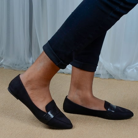 

FZM Women shoes Women s Ladies Flat Causal Shoes Singles Pointed Lazy Shoes Work Shoes