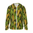 thumbnail image 1 of Fotbe Corn 2 Chaqueta con Protección Solar UPF 50+ para Hombre y Mujer, Camisa con Capucha y Bolsillos-X-Large, 1 of 7
