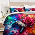 thumbnail image 3 of Comforter Cover Set Flower Game Controller Painting Bedspreads Girls Boys Festival Bed Gift Bed Set, 3 of 6