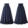 thumbnail image 1 of Vestido de hoja de loto de corte A para mujer, estilo retro renacentista, de gran tamaño, para Halloween, cosplay vintage, 1 of 5