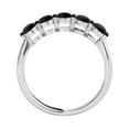 thumbnail image 4 of AoneJewelry 1.00 Carat Natural Round Black Diamond Five Stone Wedding Band In White 10K Gold, 4 of 5