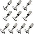 thumbnail image 1 of 10 Piezas Tornillos de Aleta Tornillo Pulgar Acero Inoxidable y Placa Universal Sin Herramienta para Surf Longboard, 1 of 5