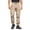 07#Khaki, variant on Cargo Tactical Jogger Pants for Men, Tapered Drawstring Elastic Waist Solid Color Outdoor Casual Trousers with Multi Pockets Black XL