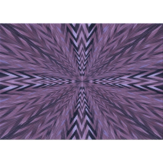 Ahgly Company Machine Washable Indoor Rectangle Transitional Plum Purple Area Rugs, 3' x 5'
