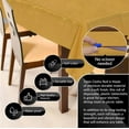 thumbnail image 3 of Clearly Elegant Gold Disposable Plastic Table Cover with Self-Cutter, 52” X 100 Ft, 3 of 4