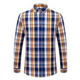 thumbnail image 3 of Men's Plaid Shirt Long Sleeve Professional Work Shirt Long Sleeve Fashion Slim Shirt, 3 of 5