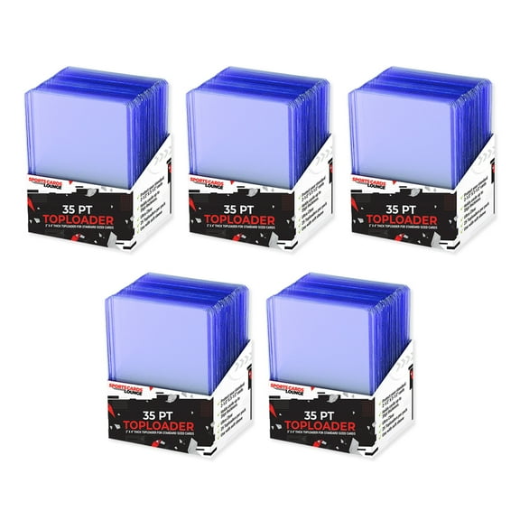 SCL Supply 3x4 35pt Toploaders 5 pack (125 ct) Card Holder for Baseball, Football, Basketball, Hockey, Golf, Pokemon Single Sports Cards Top Loads - Sportcards Card Collect