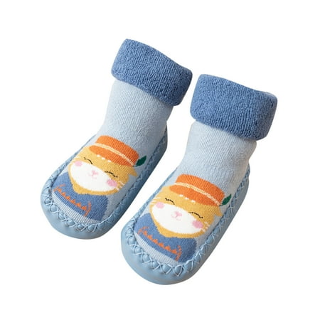 

ZMHEGW Boys Girls Baby Socks Shoes Toddler Shoes Floor Socks Shoes Outwear Orange
