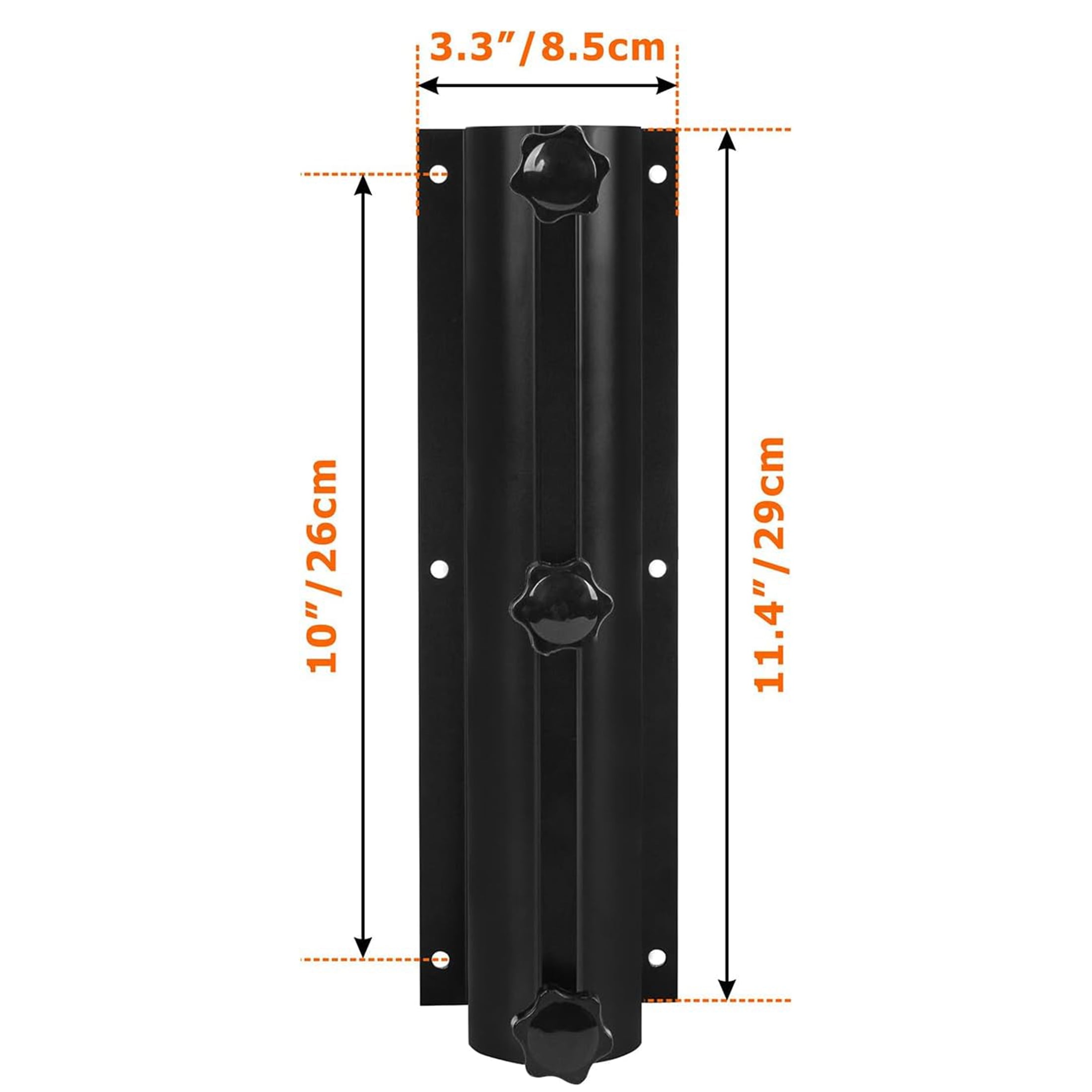 VANROUG Patio Umbrella Holder, Umbrella Clamp Mount Bracket, Outdoor Umbrella Base, Deck Mount Umbrella Stand, Attaches to Railing Maximizing Patio Space and Shade