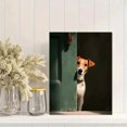 thumbnail image 2 of Curious Jack Russell Terrier Peeking Canvas Print Wall Art for Living Room Bedroom Office Hallway Entryway Pet Lover Home Decor Gift, 2 of 8