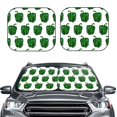 thumbnail image 2 of Windshield Sun Shade, Bell Pepper Pattern Green Foldable Car Sun Shade Windshield For Front, 2 Pieces, 2 of 4
