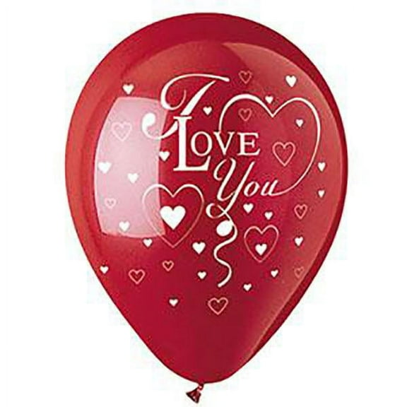 LOONBALLOON Hearts Balloons, 12″ I LOVE YOU HEARTS (6 PK)