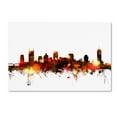 thumbnail image 2 of Trademark Fine Art Michael Tompsett Nashville Tennessee Skyline Red Canvas Wall Art - 30x47, 2 of 4