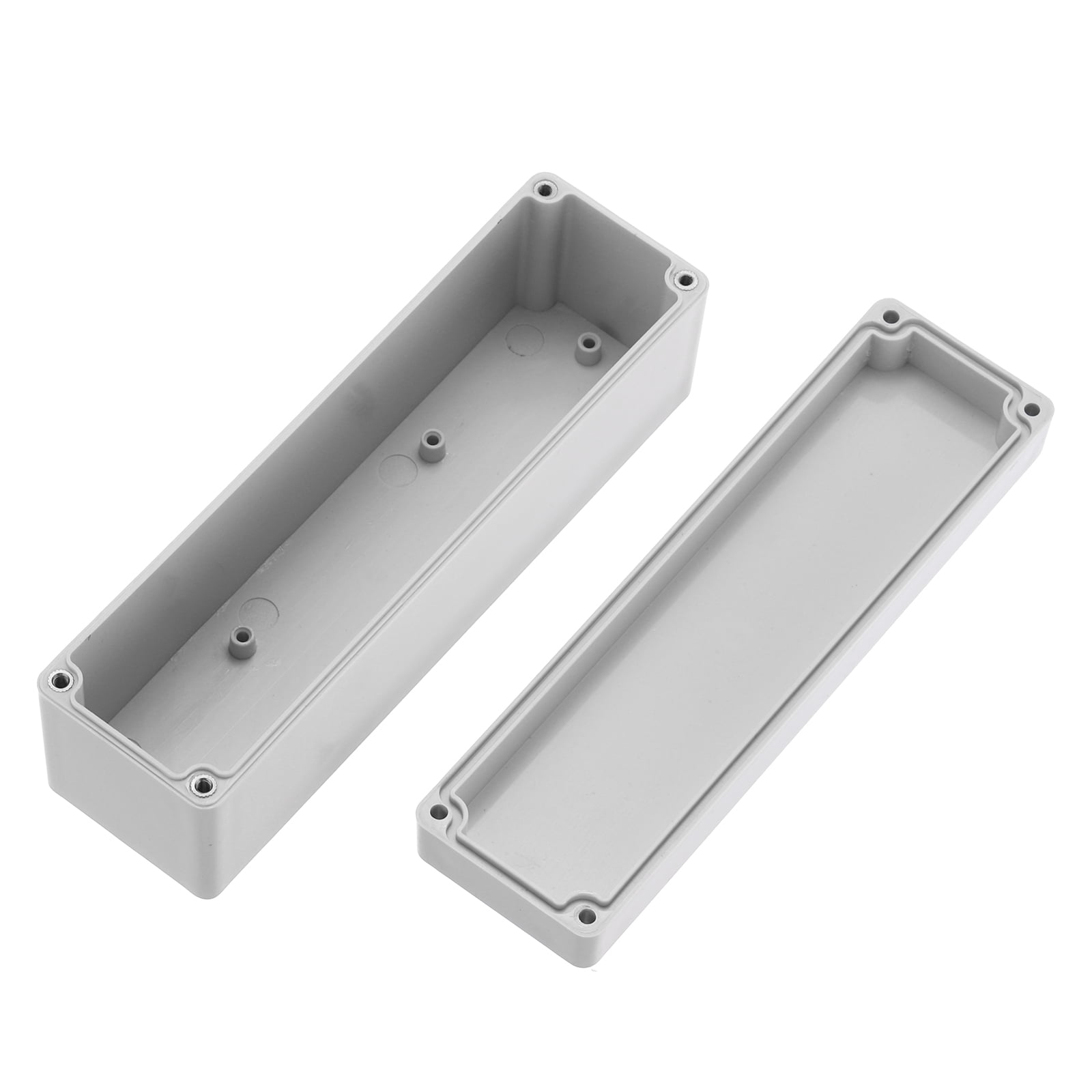 Uxcell 6.3" x 1.77" x 2.17" Junction Box DIY Wiring Box Enclosure Project Case ABS for DIY Projects Grey, 4 Pack
