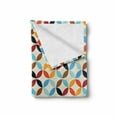 thumbnail image 2 of Geometric Circle Soft Flannel Fleece Throw Blanket, Old-Fashion Bound Squaring Circle Forms in Different Tones Centre Image, Cozy Plush for Indoor and Outdoor Use, 50" x 60", Multicolor, by Ambesonne, 2 of 6