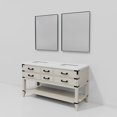 thumbnail image 5 of Woodhaven 60 in W x 22 in D White Oak Double Bath Vanity, Cultured Marble Top and 28 in Mirrors, 5 of 9