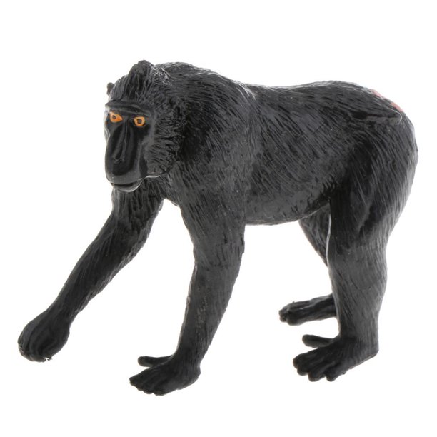 Ounissouiy de acción de modelo de Animal estático juguete para niños y adultos Macaca Nigra Type3