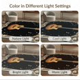 thumbnail image 7 of ODIKA 6'x9' Washable Area Rug Music Guitar Vintage Acoustic Note Scroll Border Instrument Notes for Queen Size Bedroom, Under Bed, Master Suite, Easy Care, Non-Shedding, 7 of 7
