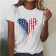thumbnail image 1 of TaTaai Womens Independence Day Printed Casual Tops Round Neck Short Sleeve Pullover T Shirts Soft Lightweight Comfy Fashion Daily Holiday Party Outfits Gift, 1 of 5