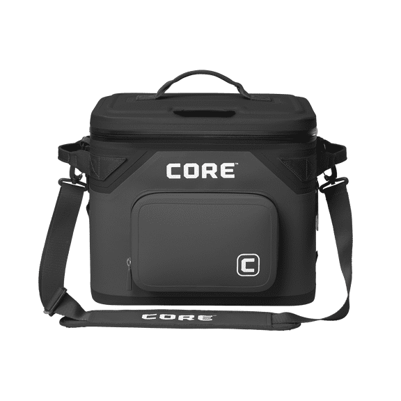 CORE 18 Can Climakeep Magnetic Soft Cooler, Leakproof Cooler, Waterproof Zipper, Charcoal