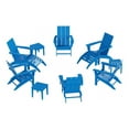 thumbnail image 1 of Palms Chaise Adirondack Pliante Moderne en Poly 12 Pcs avec Ottoman et Table d'Appoint, 1 of 9