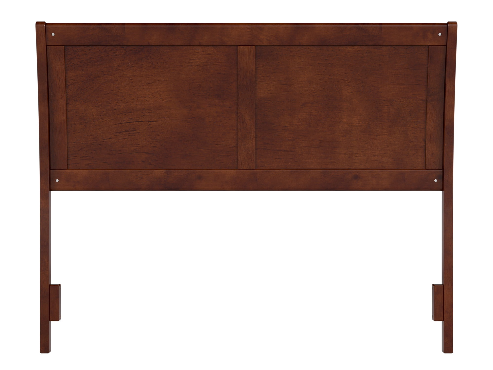 AFI Portland Full Sleigh Solid Wood Panel Headboard with Attachable Charger, Walnut