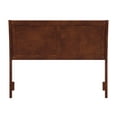 Portland Headboard, Queen Size - Solid Hardwood, Antique Walnut Finish, Modern Sleigh Design