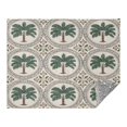 thumbnail image 2 of 70x55 Inches Glow in The Dark Blanket Cozy Throw Camping Blankets for Home and Outdoor Use Circular Palm Tree Motifs, 2 of 8