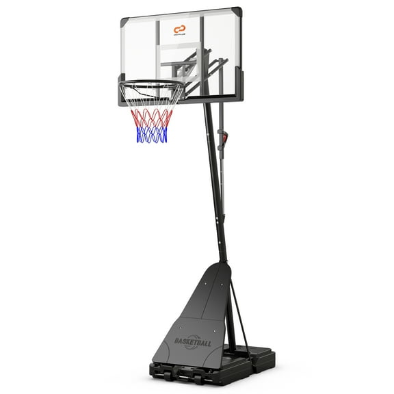Topbuy Portable Basketball Hoop Basketball Hoop with Shatterproof PC Backboard