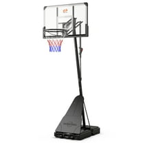 Topbuy Portable Basketball Hoop Basketball Hoop with Shatterproof PC Backboard