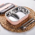 thumbnail image 4 of Boîte à Lunch Bento pour Étudiant Isolation Thermique Boîte à Lunch Bento Doublure en Acier Inoxydable de Haute Qualité Conteneurs à Lunch Verts, 4 of 6